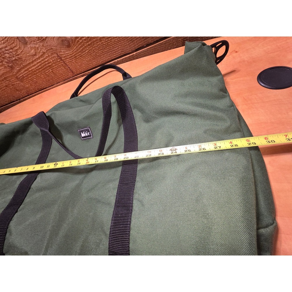 REI Roadtripper Duffel Bag Forest Green Canvas Travel Gym Bag Large 30 Inch - Picture 6 of 7